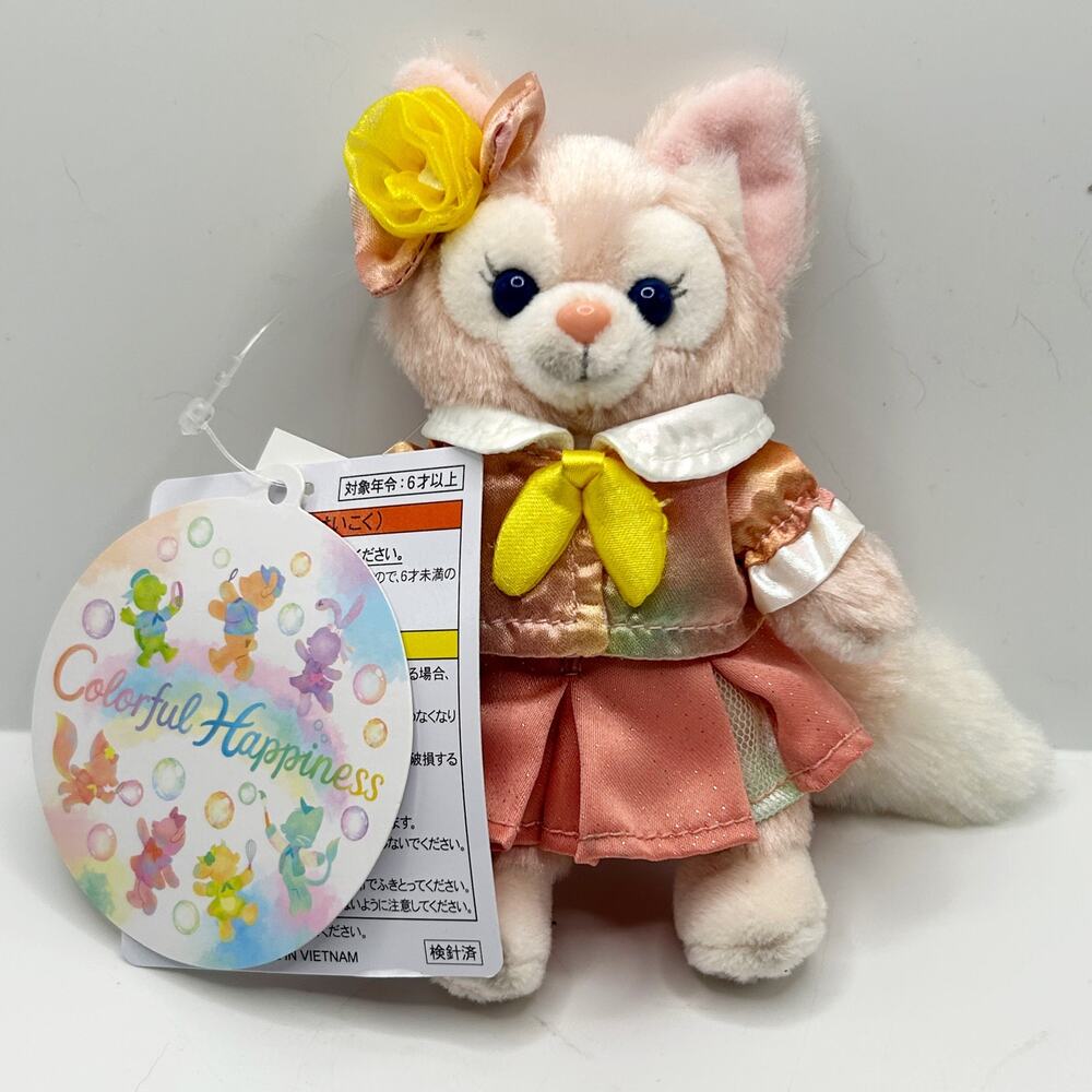 Tokyo Disney LinaBell Plush Badge Keychain Duffy Friends 20th Colorful Japan NWT